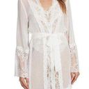 In Bloom NWT  By Jonquil White Lace Chiffon Robe Womens Small Photo 6
