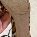 Breckelle’s  Womens Size 5.5 Leopard Print Twist Ankle Strap Sandal Wedge Flats Photo 10