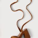 Steve Madden  Rydley Cognac Suede Lace-Up Platform High Heel Sandals Photo 3