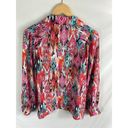 Pleione  Patterned Long Sleeve Button Up Blouse Size Small Photo 3