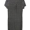 Carole Little  Vintage 90's Y2K Pullover Polo Shirt Dress Geometric Print Blk Wht Photo 1