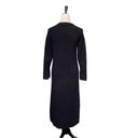 ZARA  Ribbed Knit Long Sleeve Black Midi Sweater Dress Small Photo 4