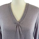 Orvis  Women's Small V-Neck Top Purple 3/4 Sleeve Shirt Linen Blend NWOT Photo 6