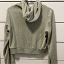 Brandy Melville John Galt  Light Green Velour Sweatshirt Photo 2