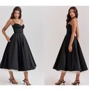 House Of CB  XS D-DD 'Mademoiselle' Black Satin Tulle Midi Dress NWOT Photo 2