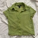 Forever 21 Sheer Green Button Shirt Photo 1