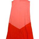 Natori  Small Sleeveless Colorblock Maxi Spring Resort Coral Pink Orange Beach Photo 0