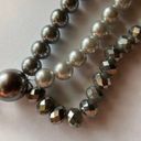 Krass&co The Roman  tri strand grey beaded necklace Photo 2