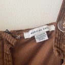 American Eagle  Brown Corduroy Overalls Babydoll Mini Dress Size XS Photo 2