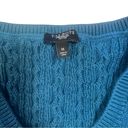 Talbots Teal Sweater Cable Knit Vest Medium Photo 1