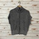 Nic+Zoe  Shaker Stitch Cap Sleeve Zip Cardigan - Gray - Medium Photo 13