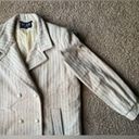 Vintage 80/90s Elco cream wool blend double breasted peacock coat, size 12 Photo 12