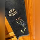 Max jeans  Straight Cropped Embroidered Lightly Distressed Frayed Hem Jeans Sz 4 Photo 2