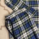 Gap  body flannel blue green plaid button down long sleeve shirt & pants pajamas Photo 10