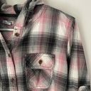 Carhartt  Pink Plaid Flannel Button Down with Hoodie Size Small Photo 1