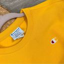 Champion  reverse weave yellow cropped crewneck sweatshirt Photo 3