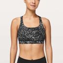 Lululemon Energy Bra Medium Support in Achromatize Ice Grey Black Photo 0