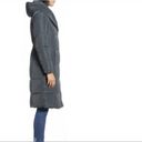 Cole Haan  Hooded Asymmetric Zip Down Feather Puffer Coat Jacket Graphite Gray Photo 2