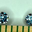 Swavorski NWT Swarovski Crystal Blue solitaire earrings. Laura Janelle Cousin SLEEK stud 2 Photo 1