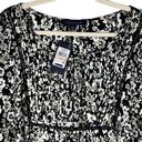 Tommy Hilfiger  Floral Pintuck Popover Top Women's Plus Size 2X Black Tan S/S NEW Photo 5