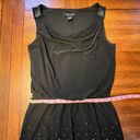 White House | Black Market  Black Sleeveless Studded Skirt Casual Dress Size XS Photo 8