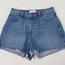 Abercrombie & Fitch High Rise 90s Relaxed Cutoff Jean Shorts Photo 3