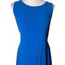 Eileen Fisher  Long Midi Dress 100% Silk Blue Tie Back Waist Split Women's Size S Photo 7