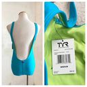 Tyr. Piece Swimsuit Paparazzi Sheer Neon Retro Bright medium Fit NEW Photo 2