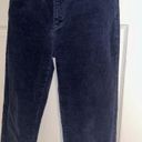 Ralph Lauren Lauren  Women's Corduroy Pants Size 4 Navy Blue Straight Leg Button Photo 0