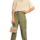 Lulus  The Bottom Line Olive Green Cargo Joggers Photo 7