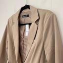 New York & Co. NWT Blazer Jacket Tan Beige Lined Printed Cuff 7th Avenue ~ Size 8 Photo 3