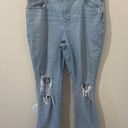 Good American  x Zara Jeans Womens Plus Sz 18 Classis Slim Ripped High Rise Denim Photo 0