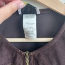 YOU BABES Vintage 90s Y2K Dark Brown Front Full Zip Sleeveless Cropped Tank Top Size M Photo 5