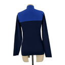 Tory Burch  Sport Blue Colorblock Turtleneck Sweater Size Medium Photo 5