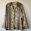 Victoria's Secret Victoria Secret Satin Cheetah Animal Print Button Up Shirt Short Pj Set XL Sleep Photo 1