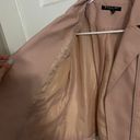 Blush Leather Blazer Jacket Pink Photo 2