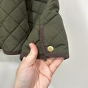 Lauren Ralph Lauren Womens Jacket XL Green Quilted Puffer Button Faux Fur Collar Photo 8