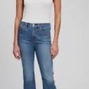 Gap Kick Fit High Waisted Crop Flare White Jeans  Photo 3