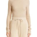 The Range  Stark Beige Waffle Knit Thermal Turtleneck Lightweight Fitted Sweater Photo 6