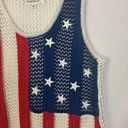 Cloud Chaser  juniors XL American flag crochet swim cover tank top beach July boa Photo 3