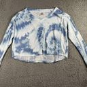 Victoria's Secret Victoria’s Secret Pink Shirt Women Small Tie Dye Cropped Oversized Long Sleeve Photo 0