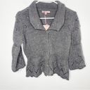 Krass&co Hekla &  Peplum Bobble Knit Sweater Gray Wool Cardigan Women's Medium Italy Photo 0