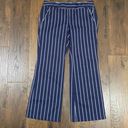 Tommy Hilfiger  Navy/Striped Wide Leg Trousers Photo 0