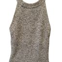 Madewell High Neck Sweater Tank Dress Sz M Heather Gray Sleeveless 100% Cotton Photo 3