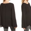 Treasure & Bond Treasure Bond Blouse Small Soft Black Bell Long Sleeve Business Casual Top NWT Photo 2