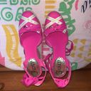 Juicy Couture Malinda Fuchsia Canvas Angel/Gold Ribbon Espadrille New in Box Photo 2