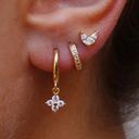 Stassi Set Earrings 18k Gold Plated Dainty Hoops Photo 0