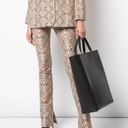 ANINE BING 💕💕 Cigarette Python Trousers ~ Split Cuff Snakeskin Print XS NWT Photo 7