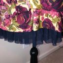 Twelve By Twelve  Los Angeles Floral Dress Size M Pink Purple Rosette Blue Tulle Photo 6