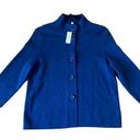 Talbots  NWT navy button front sweater jacket Medium petite Photo 0